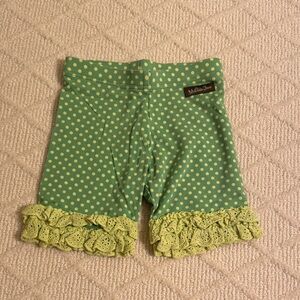 Matilda Jane Lime Polka Dot Ruffle Shorts SHORTIES